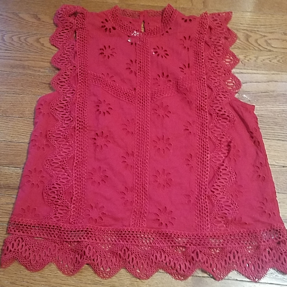 Eyelet crochet top